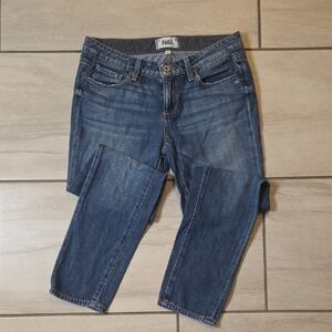 PAIGE Women's Medium Blue Low Rise Ankle Jeans Very Soft Size 24 Good Condition